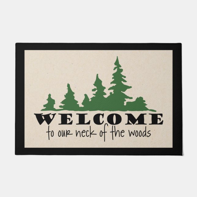 Pine Wood Welcome Door Mat (Front)