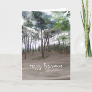 Pine woods retirement card