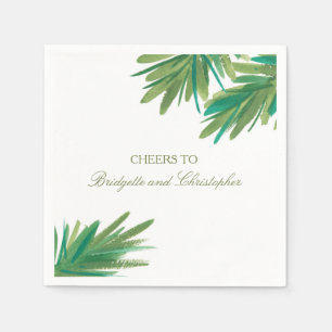 Pine Woods Watercolor   Wedding Reception Napkin