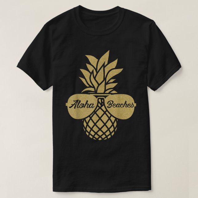 Pineappa Lunettes de soleil T-shirt Plages Aloha H (Design devant)