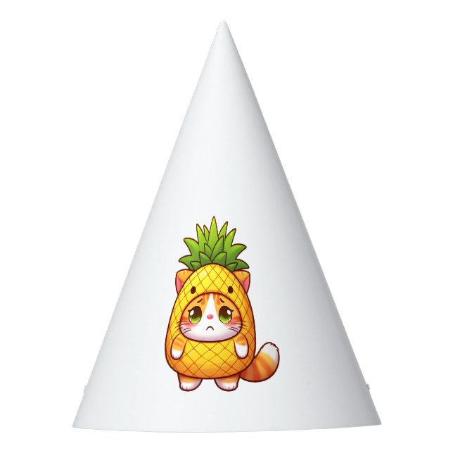 Pineappla Cat Party Party Hat (Front)