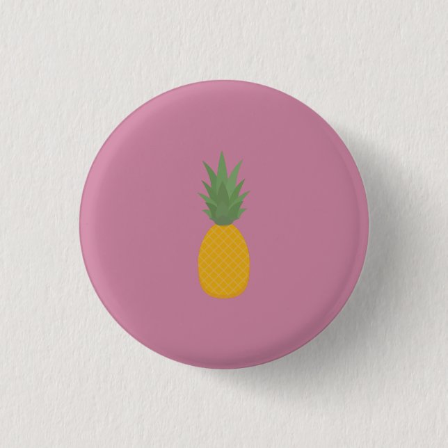 Pineapple 1 Inch Round Button (Front)