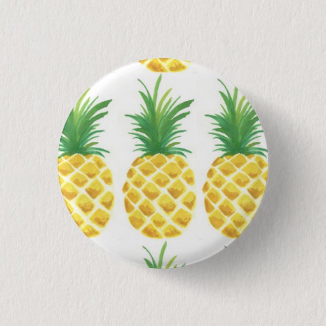 Pineapple 1 Inch Round Button (Front)