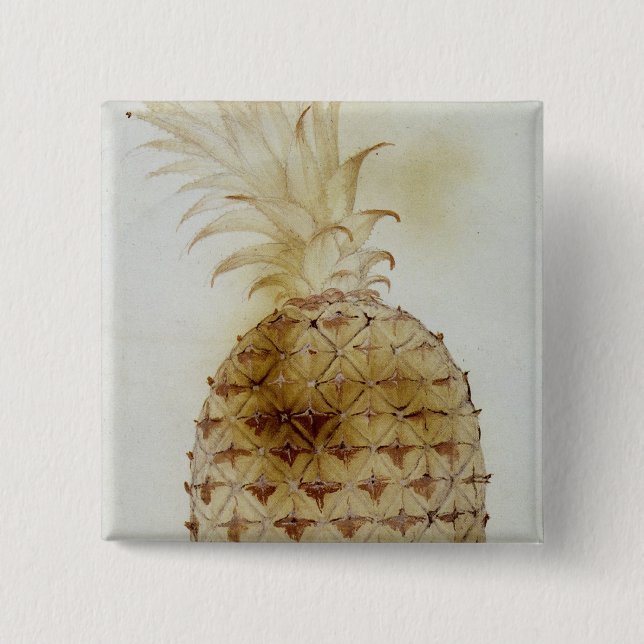 Pineapple 2 Inch Square Button (Front)