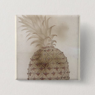 Pineapple, 2 Inch Square Button