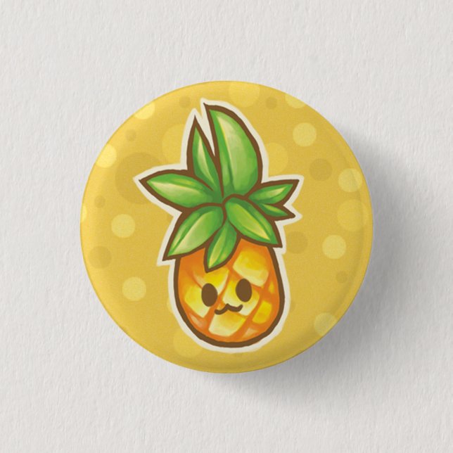 Pineapple:3 1 Inch Round Button (Front)