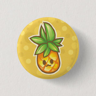 Pineapple:3 1 Inch Round Button