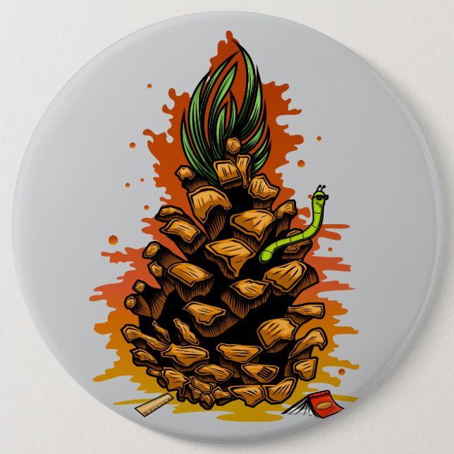 PineApple 6 Inch Round Button (Front)