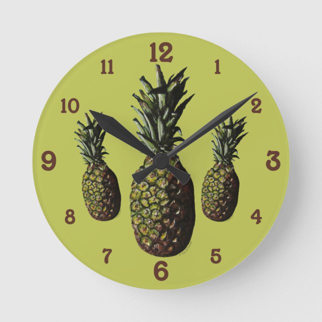 Pineapple Acrylic Wall Clock (Front)