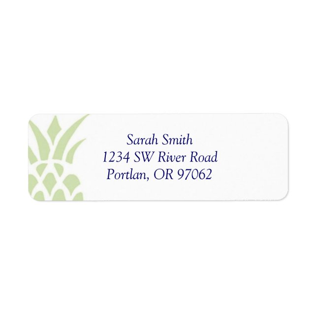 Pineapple Address Label (Front)