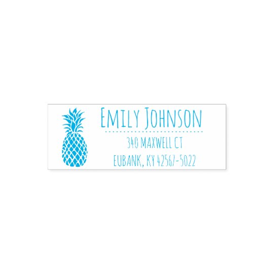 pineapple address self-inking stamp