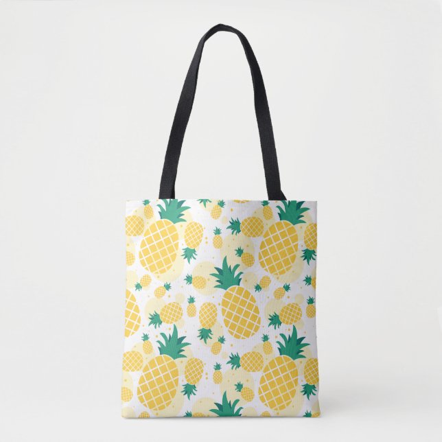 Pineapple All-Over-Print Tote Bag (Front)