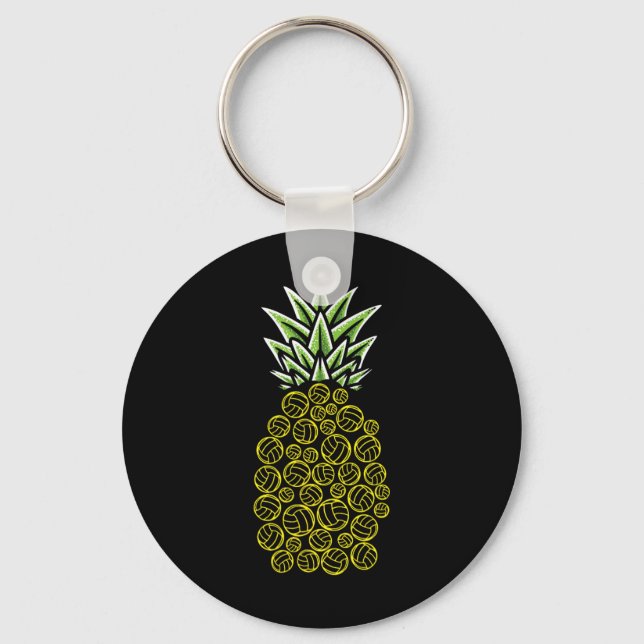 Pineapple Aloha Beaches Hawaii Beach Volleyball -  Keychain (Front)