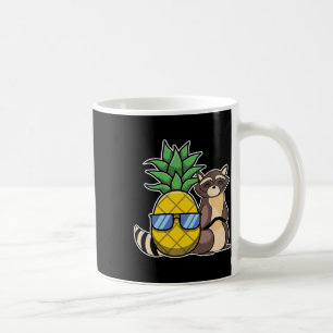 Pineapple Aloha Beaches Hawaii Raccoon Gift - Raco Coffee Mug