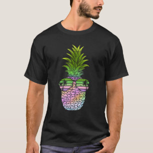 Pineapple Aloha Hawaii Summer Vacation Hawaiian Vi T-Shirt