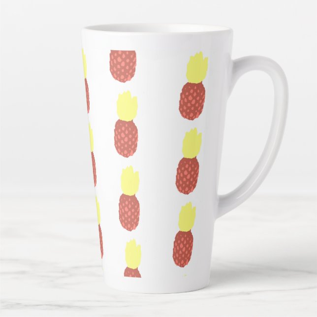 Pineapple Aluminum Water Bottle Latte Mug (Right)