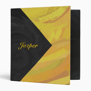 Pineapple and Black Monogram Binder