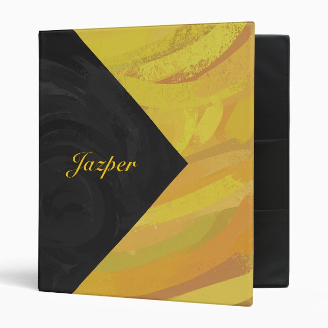 Pineapple and Black Monogram Binder (Front/Inside)