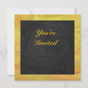 Pineapple and Black Party Invitation