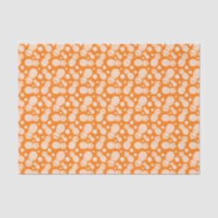 Pineapple and daisy orange white tissue paper