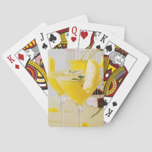 Pineapple and ginger Fresca cocktail Playing Cards