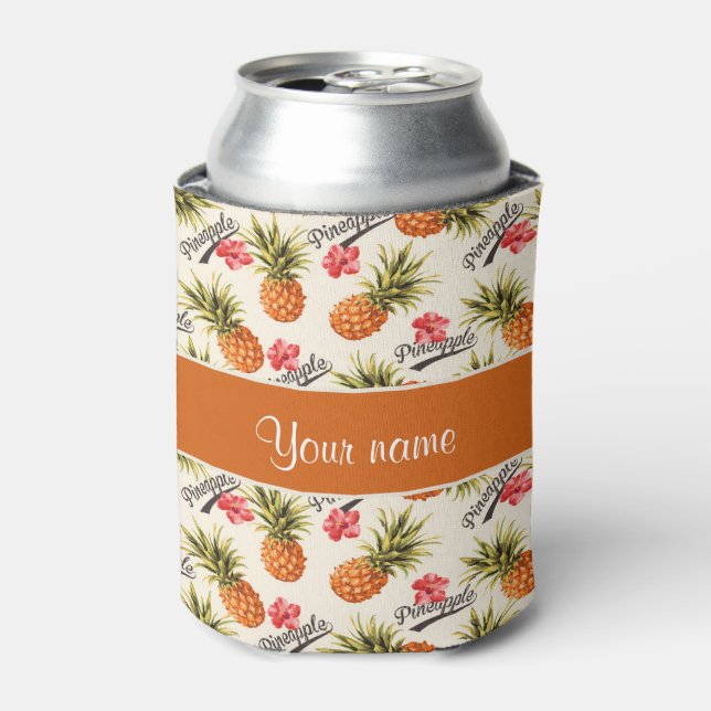 Pineapple and Hibiscus Can Cooler (Can Front)