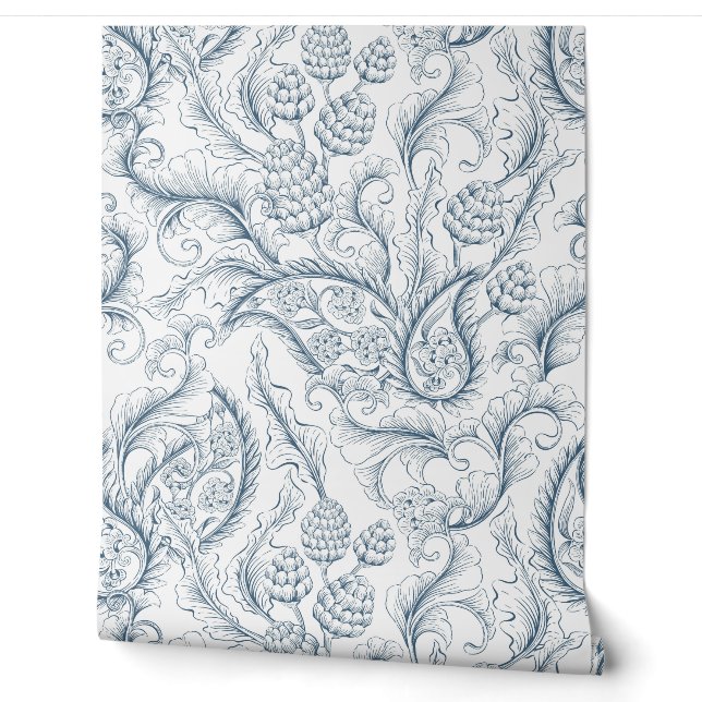 Pineapple and Paisley Wallpaper (Unrolling)