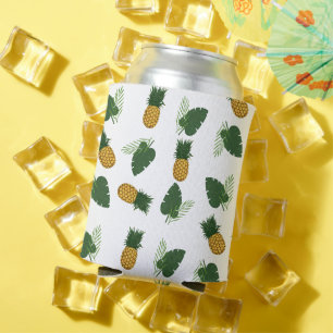 Pineapple And Palm Leaves Can Cooler