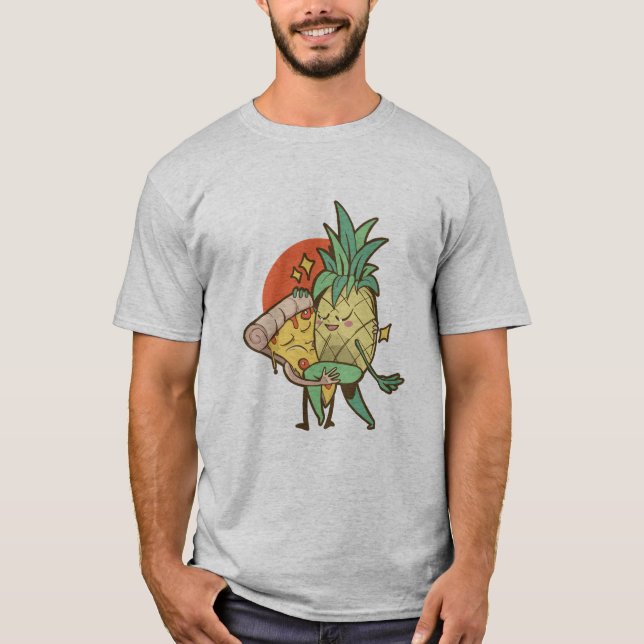 Pineapple and Pizza in Love T-Shirt (Front)