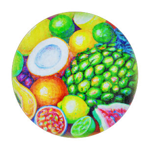 Pineapple and Tropical Fruits. Buy Now Cutting Board