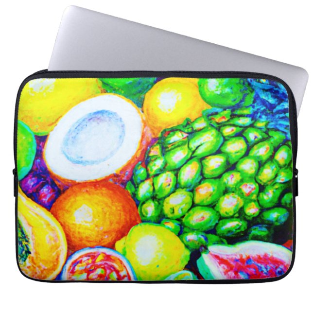 Pineapple and Tropical Fruits. Buy Now Laptop Sleeve (Front)