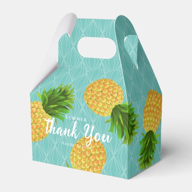 Pineapple Aqua Favor Box (Front Side)