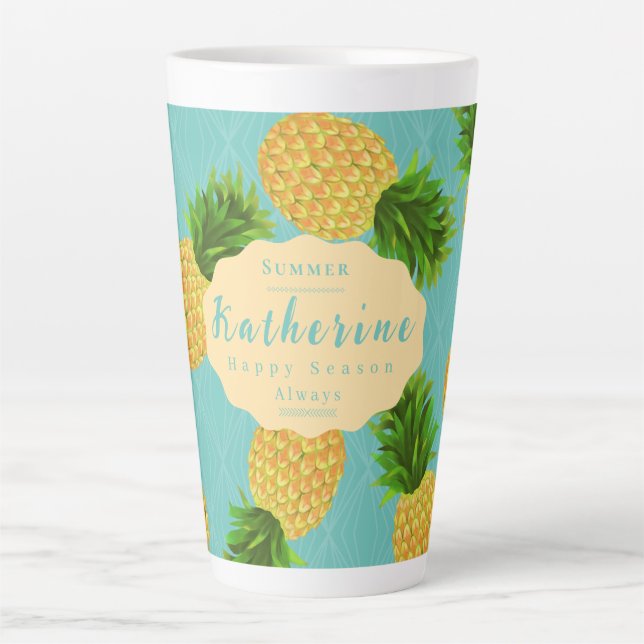 Pineapple Aqua Latte Mug (Front)