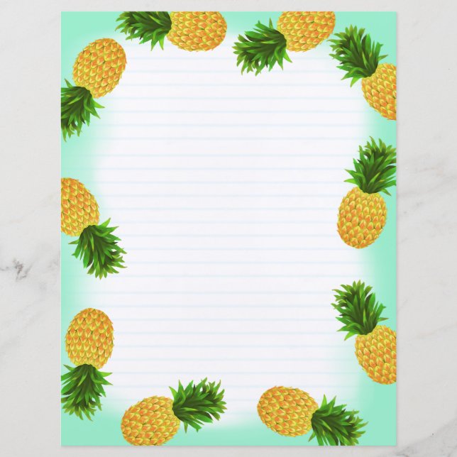 Pineapple Aqua Lined (Front)