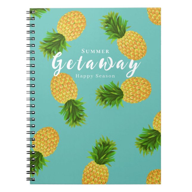 Pineapple Aqua Notebook (Front)