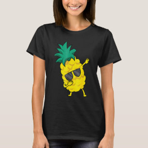 Pineapple At Sea With Sunglasses Fruit Dabbing T-Shirt