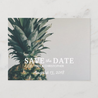 Pineapple Beach Destination Wedding Save The Date Announcement Postcard