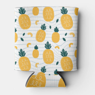 Pineapple Beauty: Hand Drawn Pattern Can Cooler