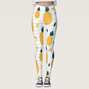 Pineapple Beauty: Hand Drawn Pattern Leggings