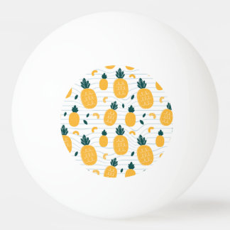 Pineapple Beauty: Hand Drawn Pattern Ping Pong Ball