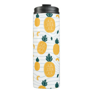 Pineapple Beauty: Hand Drawn Pattern Thermal Tumbler