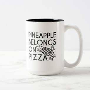 Pineapple Belongs On Pizza Two-Tone Coffee Mug