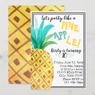 Pineapple Birthday Invitation