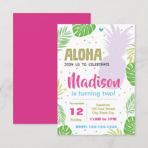 Pineapple Birthday Invite
