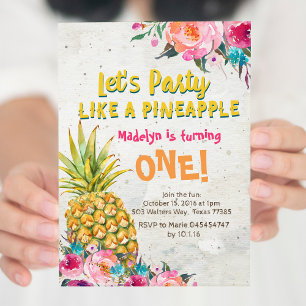 Pineapple Birthday Party Invitation
