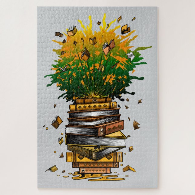 Pineapple Books Jigsaw Puzzle (Vertical)