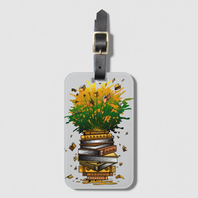 Pineapple Books Luggage Tag (Front Vertical)