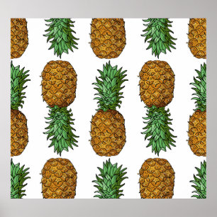 Pineapple Brightness: Summer Tropical Illustration Poster