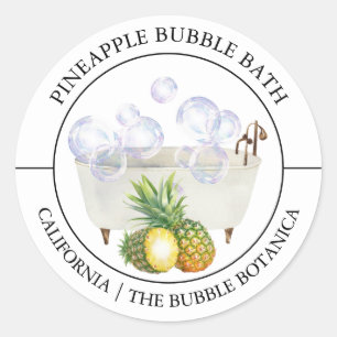 Pineapple Bubble Bath label