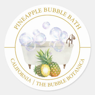 Pineapple Bubble Bath label